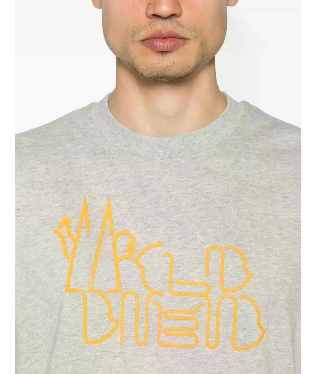 MONCLER Серая хлопковая футболка, фото 4