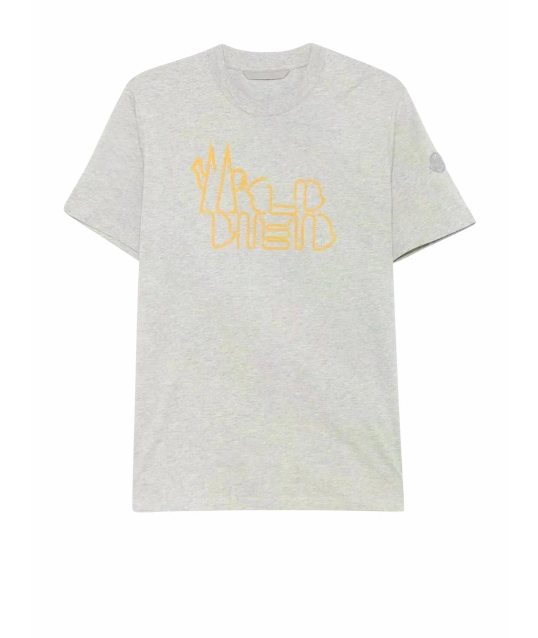 MONCLER Серая хлопковая футболка, фото 1