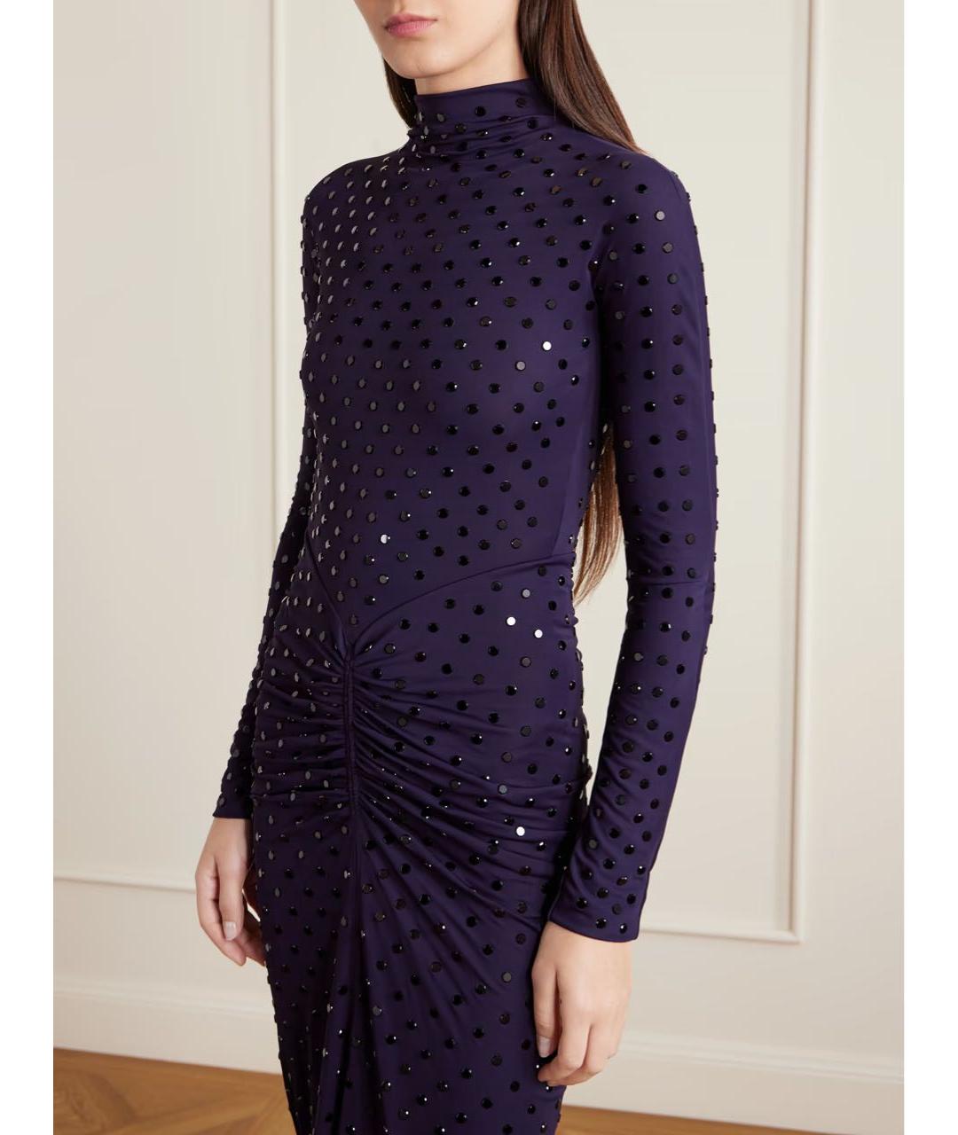 ALAIA Фиолетовое вискозное вечернее платье, фото 6