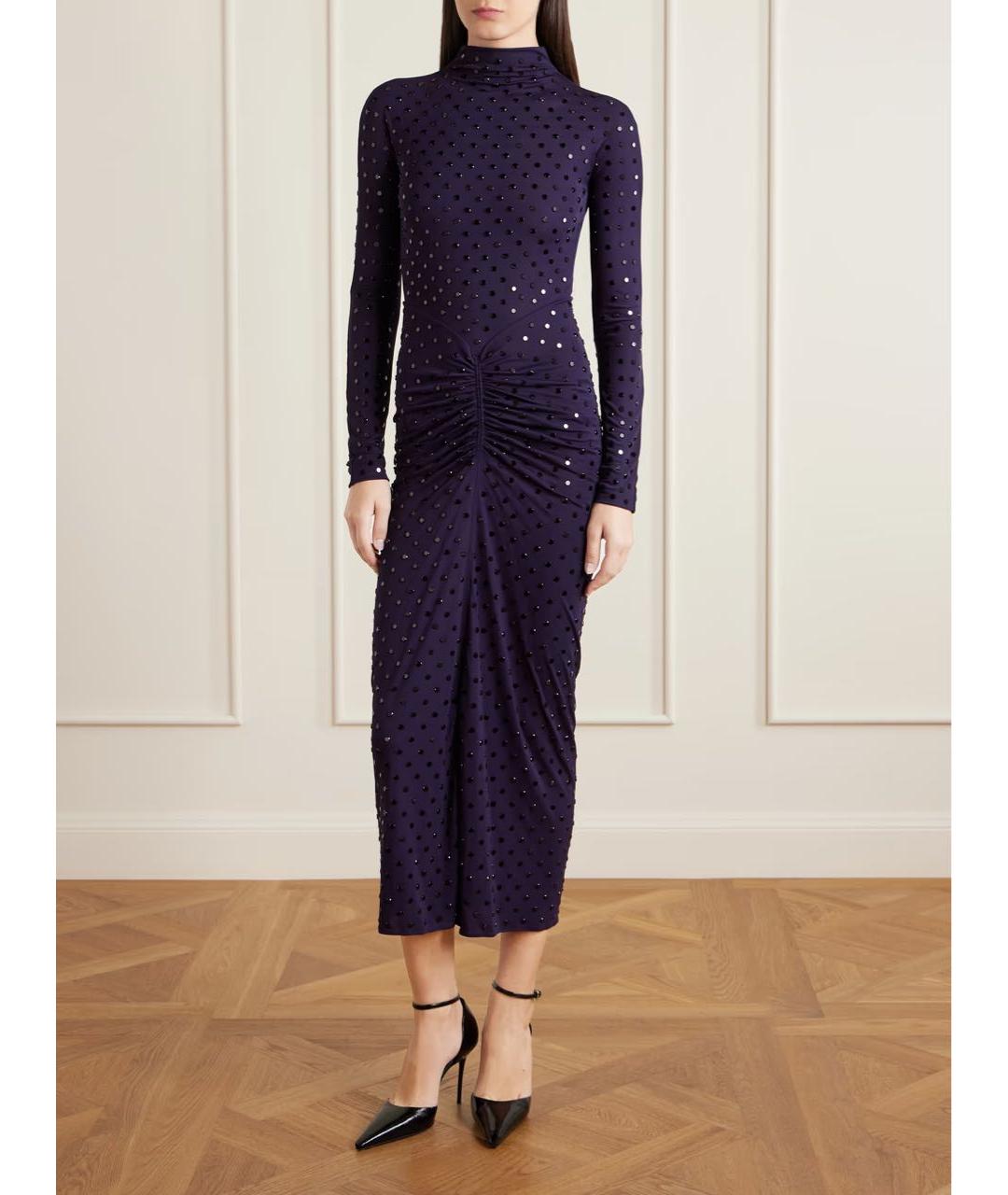 ALAIA Фиолетовое вискозное вечернее платье, фото 5