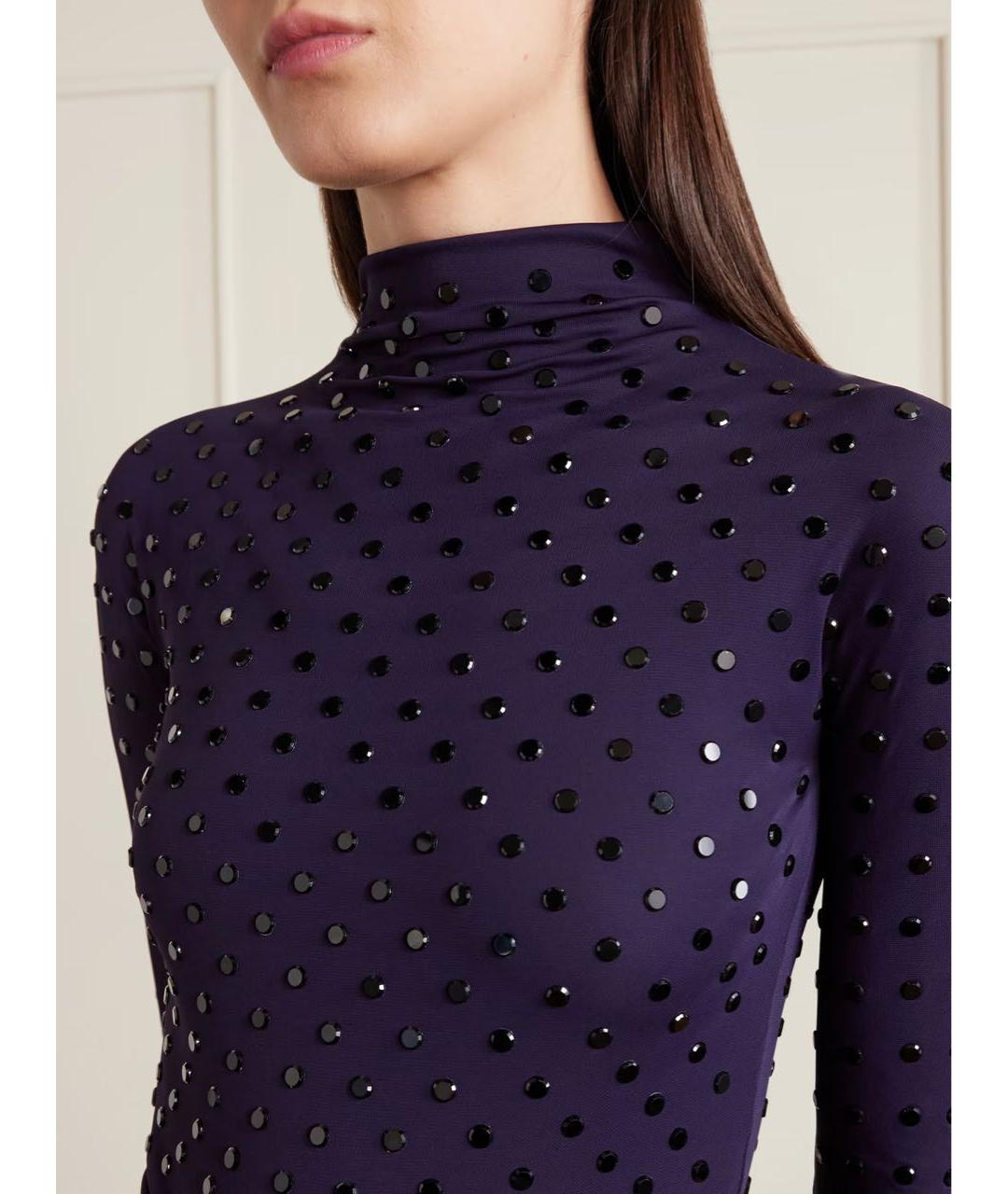 ALAIA Фиолетовое вискозное вечернее платье, фото 8