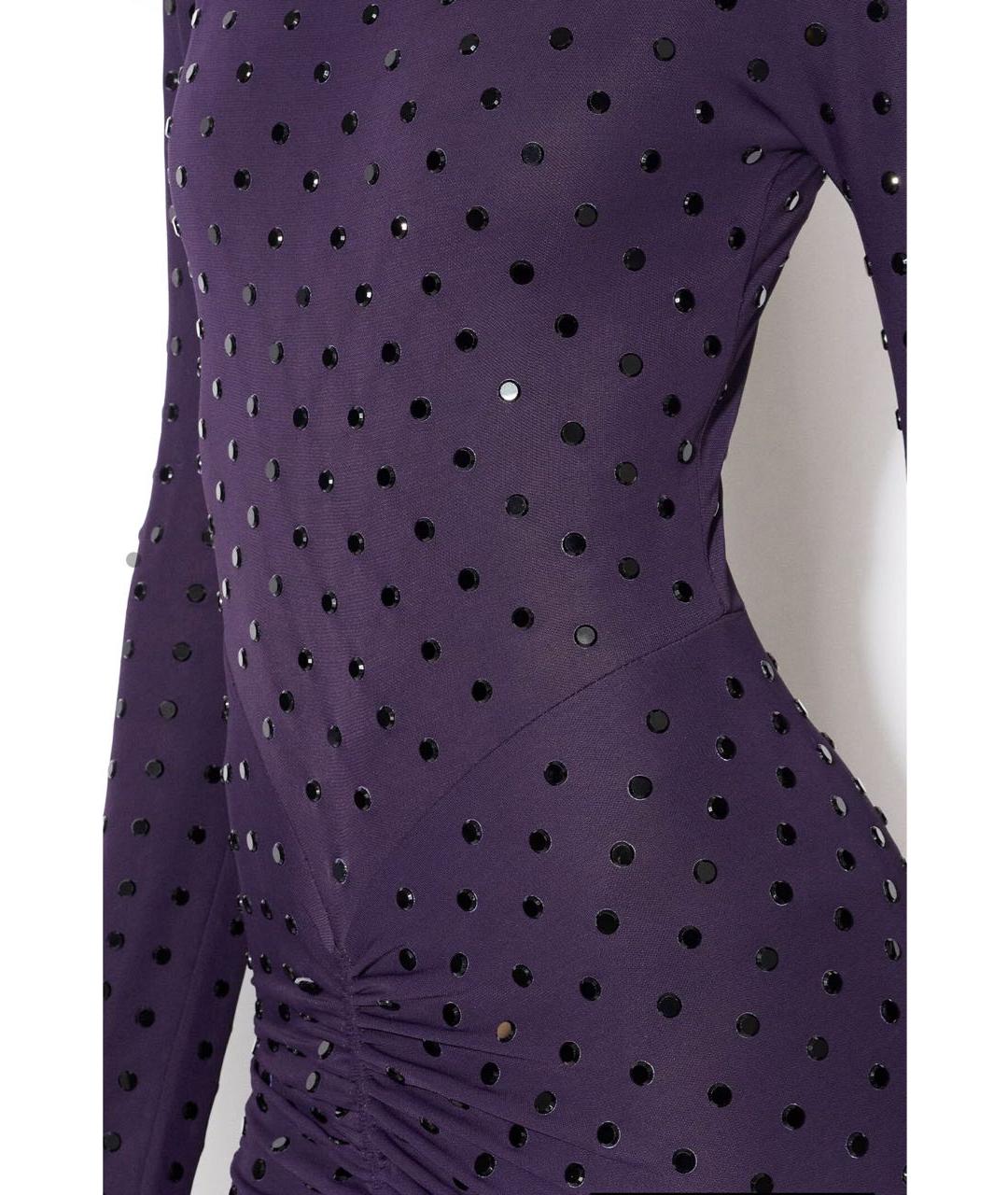 ALAIA Фиолетовое вискозное вечернее платье, фото 4