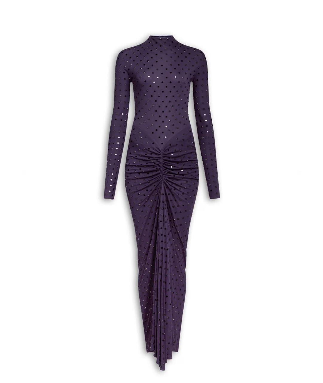 ALAIA Фиолетовое вискозное вечернее платье, фото 1