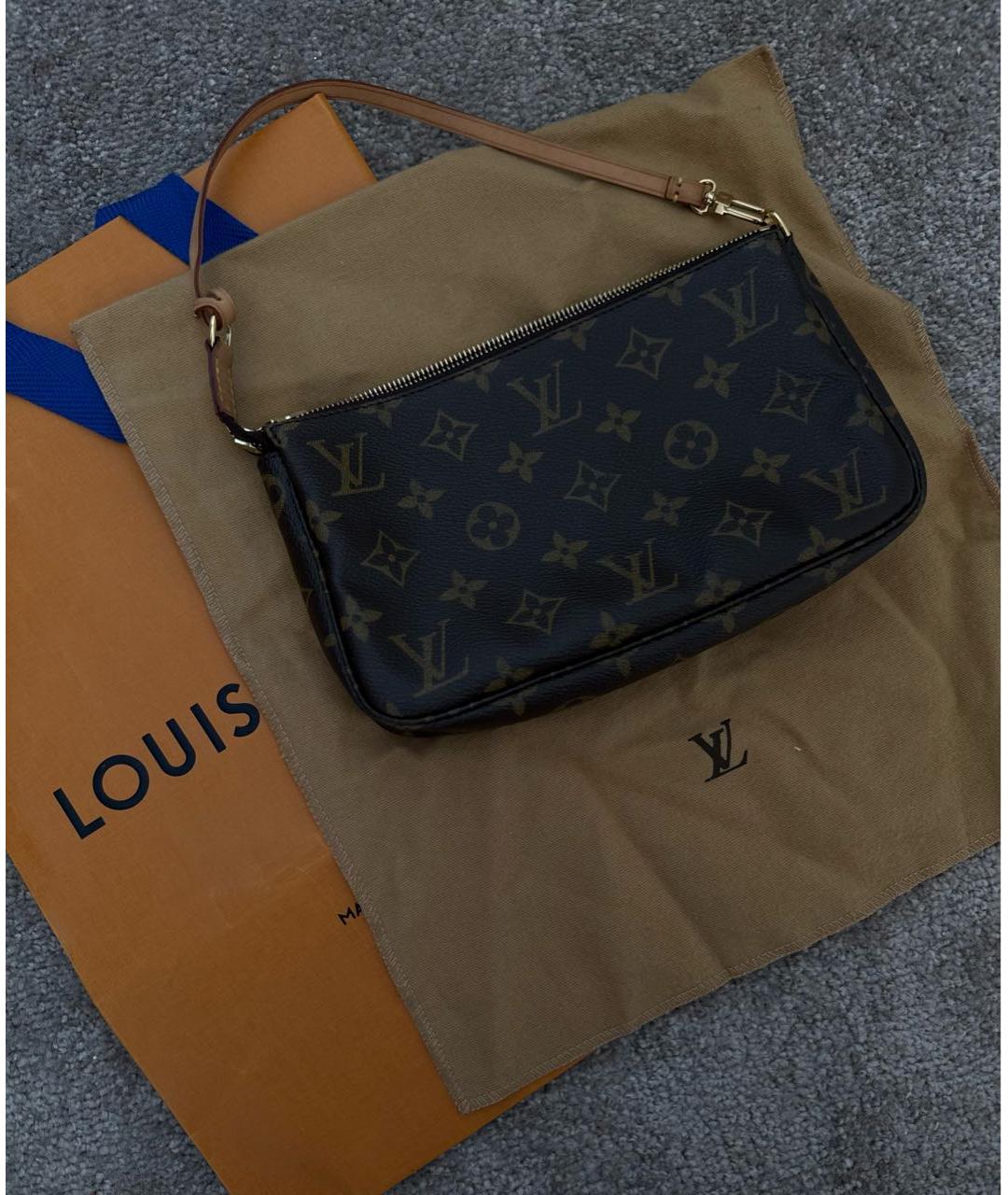 LOUIS VUITTON Коричневая сумка с короткими ручками, фото 5