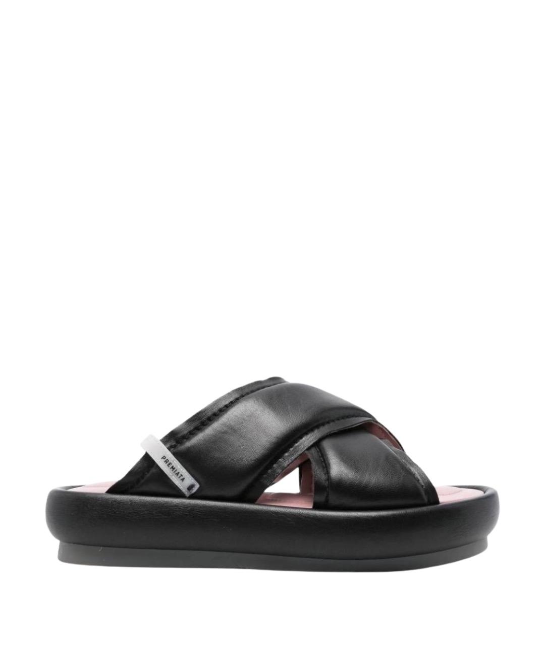 PREMIATA Черные кожаные сандалии, фото 1
