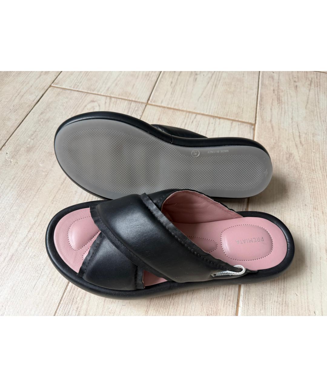 PREMIATA Черные кожаные сандалии, фото 7