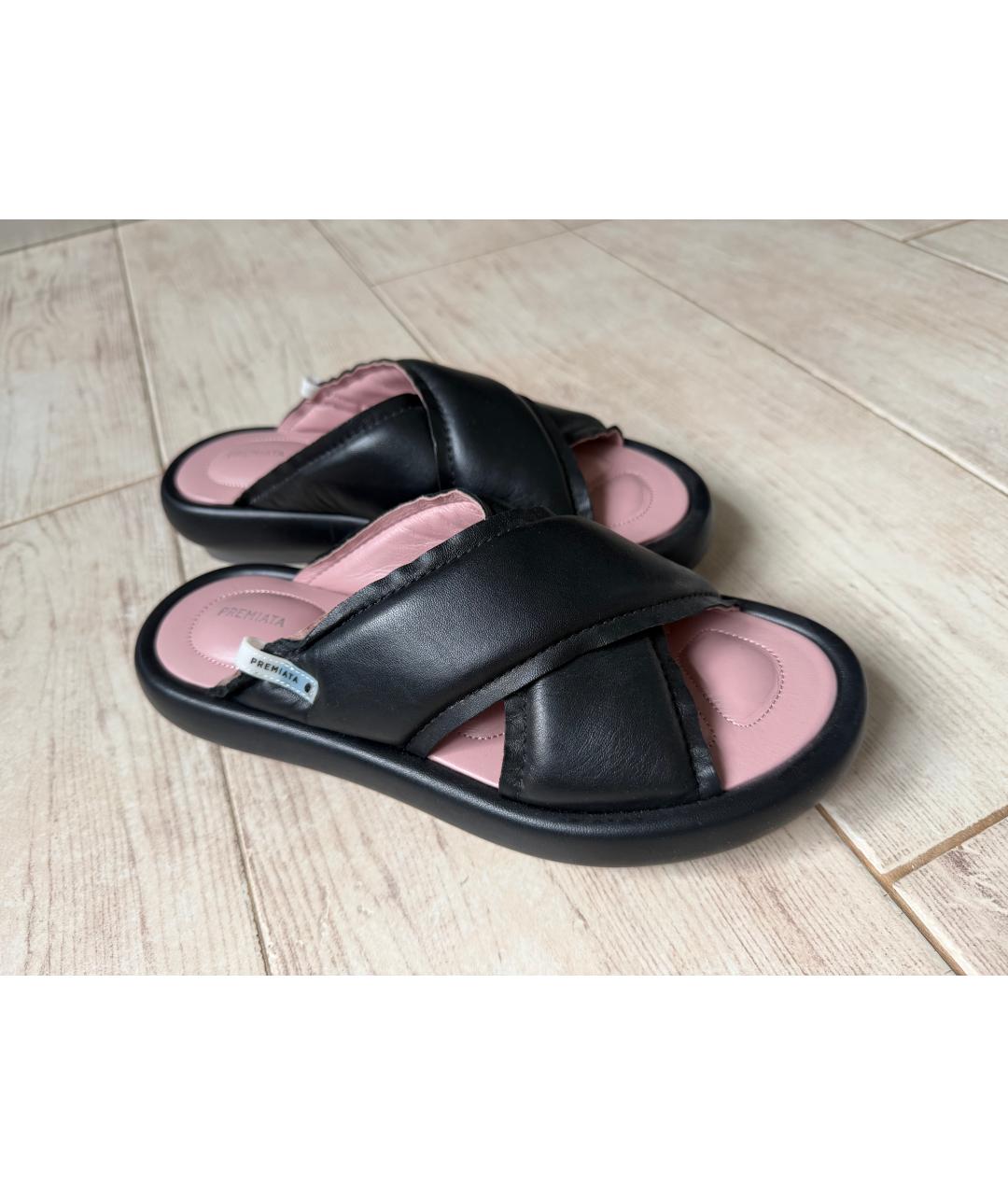 PREMIATA Черные кожаные сандалии, фото 5