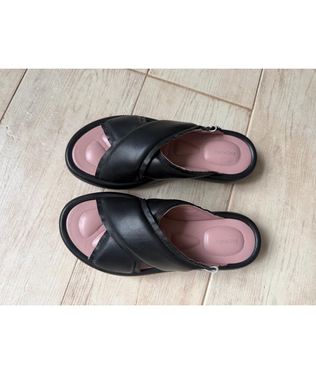 PREMIATA Черные кожаные сандалии, фото 6