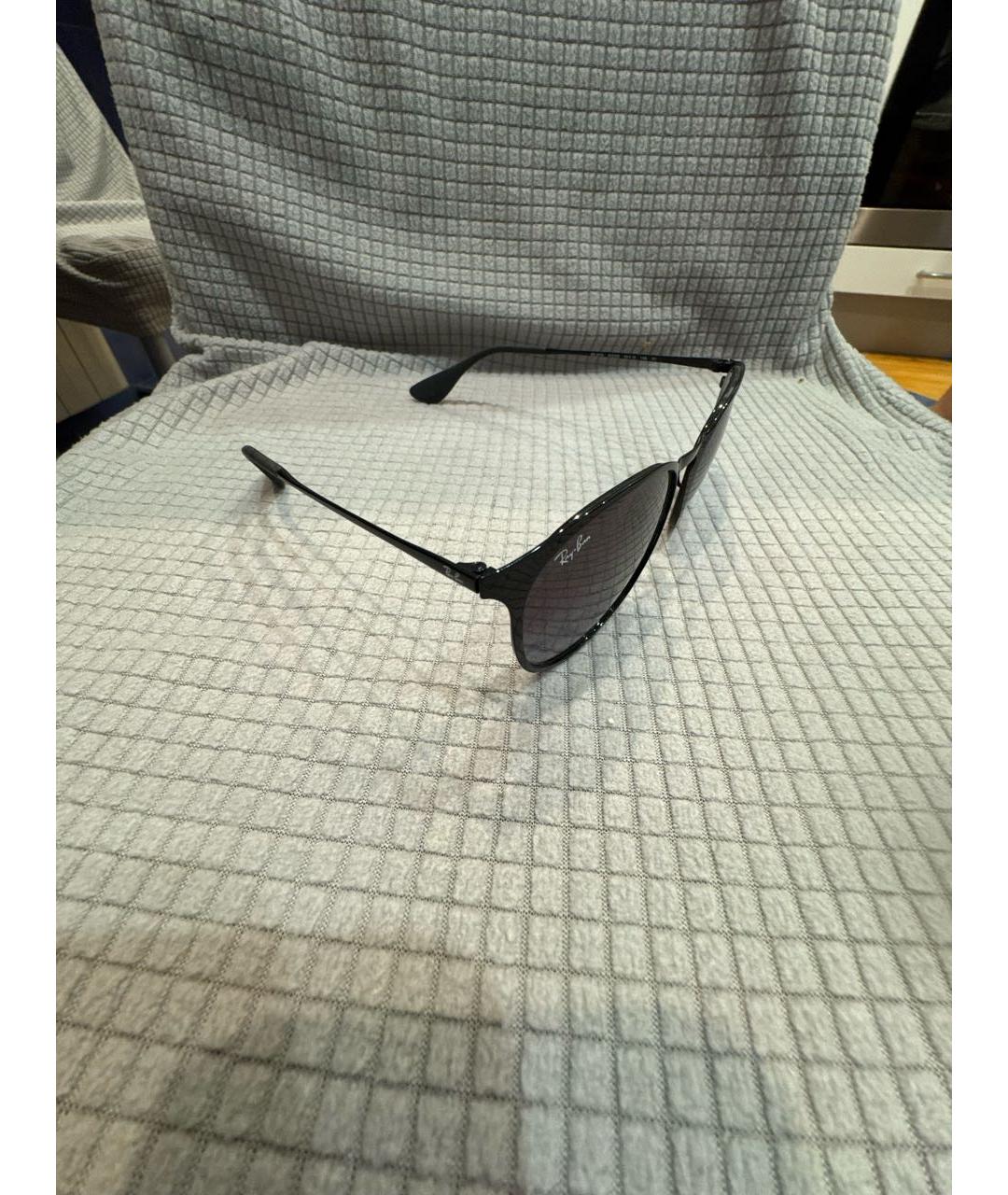 RAY BAN Черные металлические солнцезащитные очки, фото 2