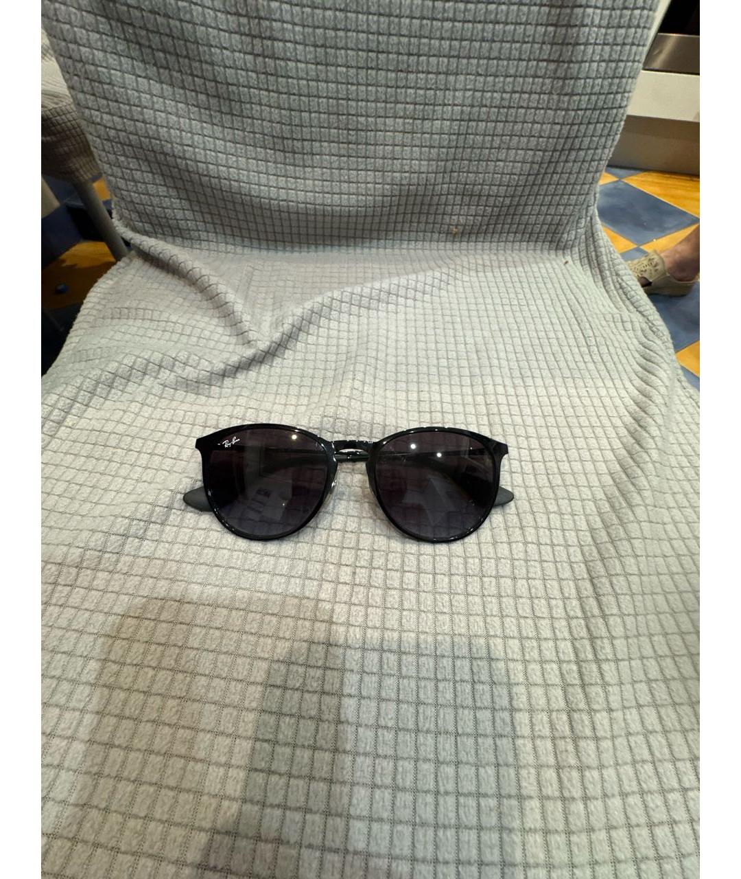 RAY BAN Черные металлические солнцезащитные очки, фото 3