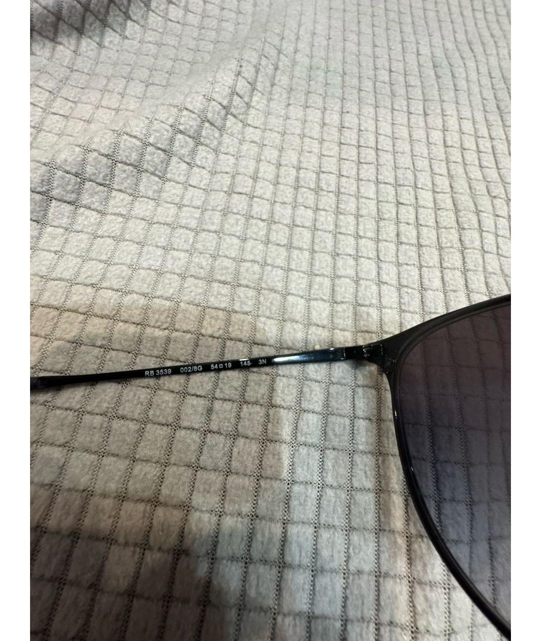 RAY BAN Черные металлические солнцезащитные очки, фото 4