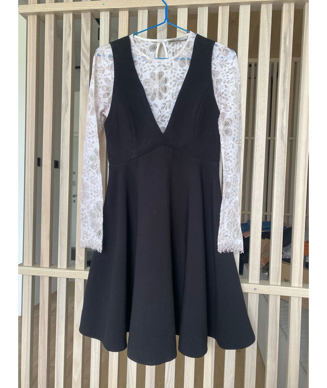 SANDRO Черное полиэстеровое повседневное платье, фото 8