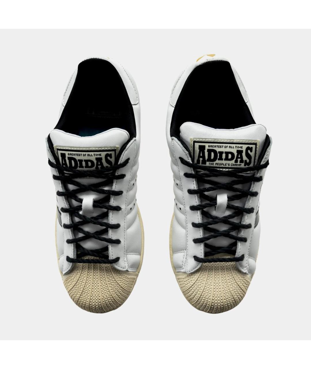 ADIDAS Белые кожаные низкие кроссовки / кеды, фото 9