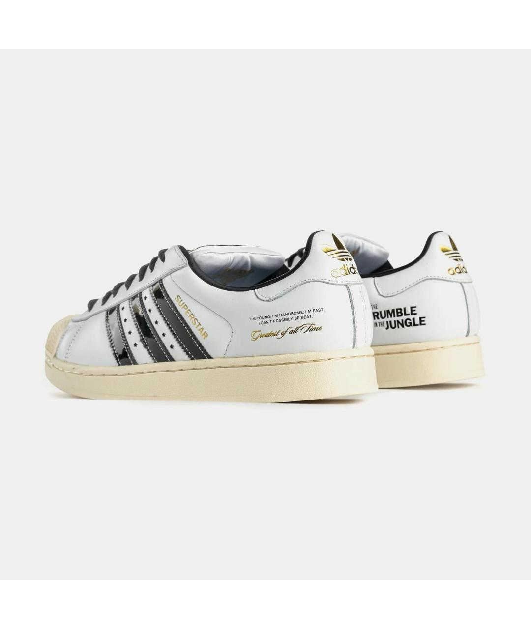 ADIDAS Белые кожаные низкие кроссовки / кеды, фото 4