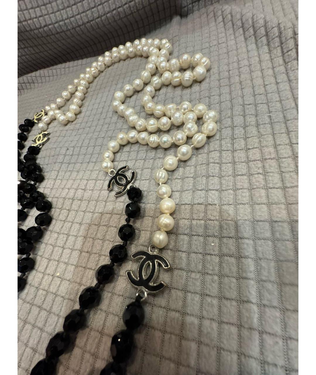 CHANEL Белое жемчужное колье, фото 4