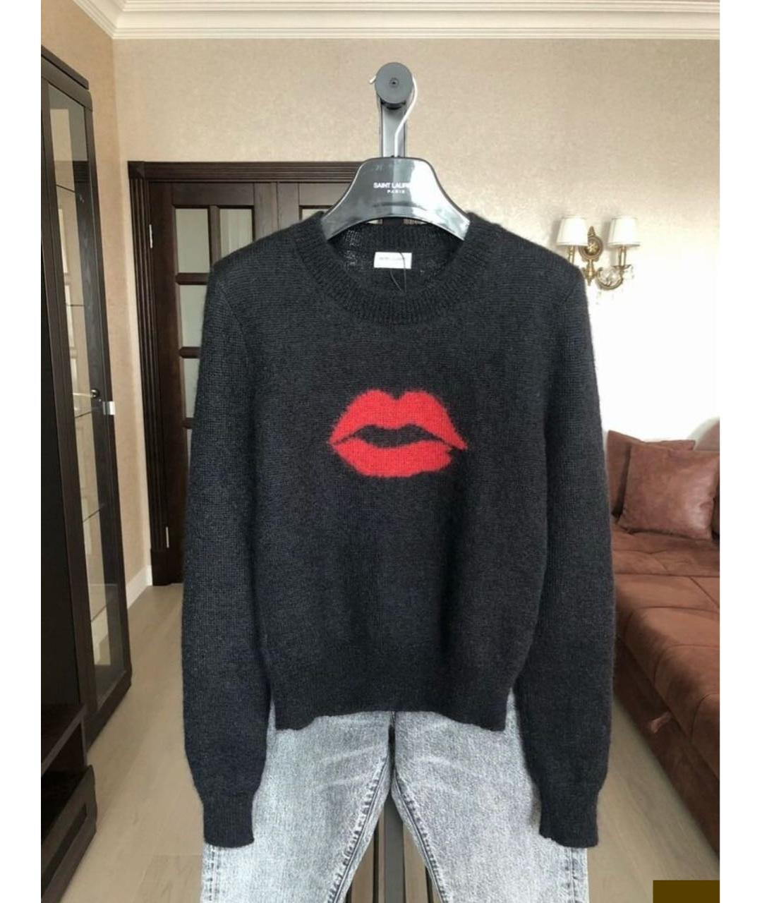 SAINT LAURENT Черный шерстяной джемпер / свитер, фото 5
