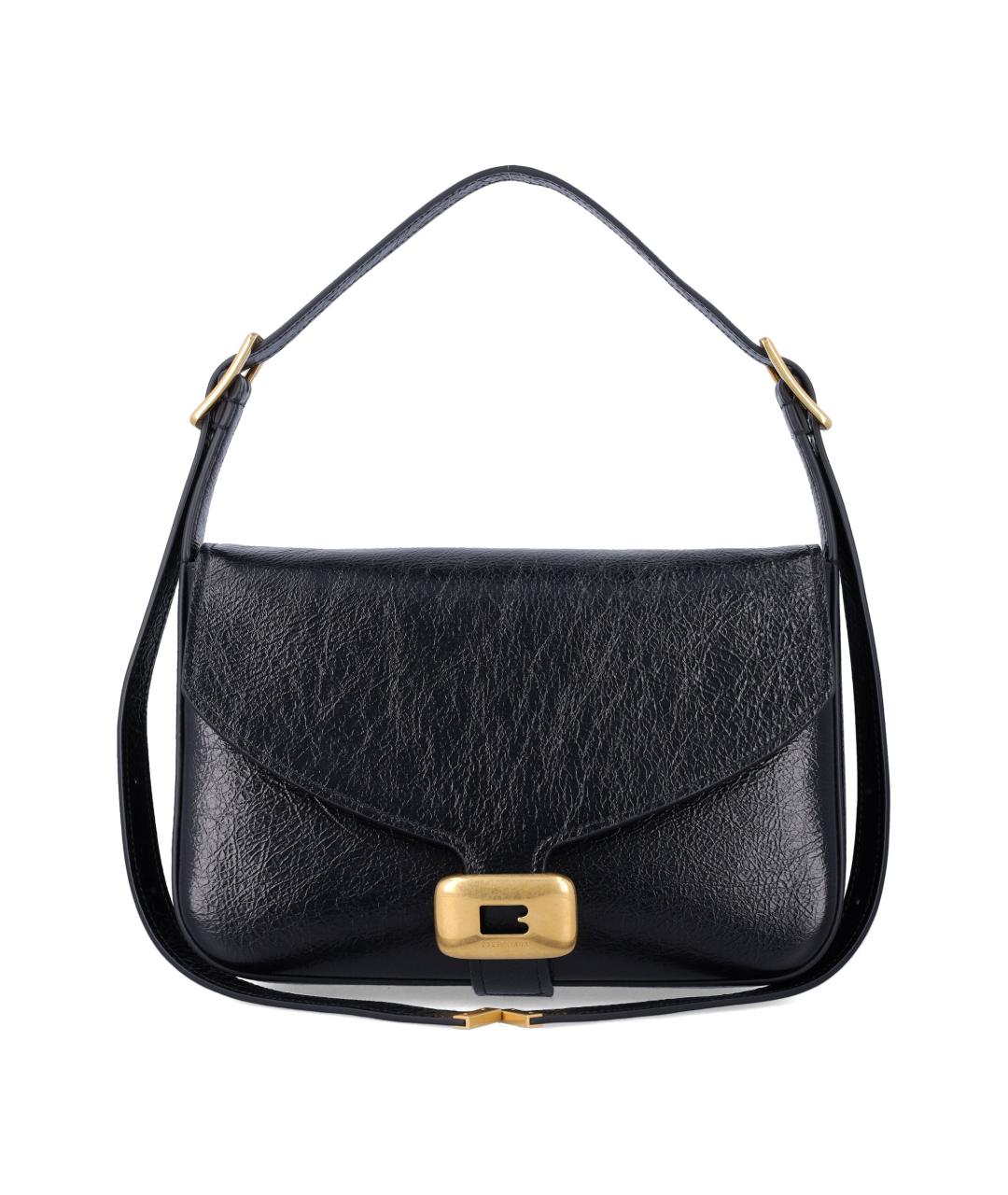 BALENCIAGA Черная кожаная сумка с короткими ручками, фото 1