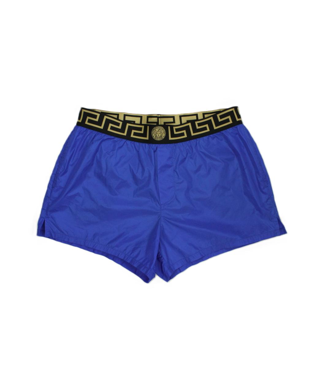 VERSACE Синие полиэстеровые шорты, фото 2