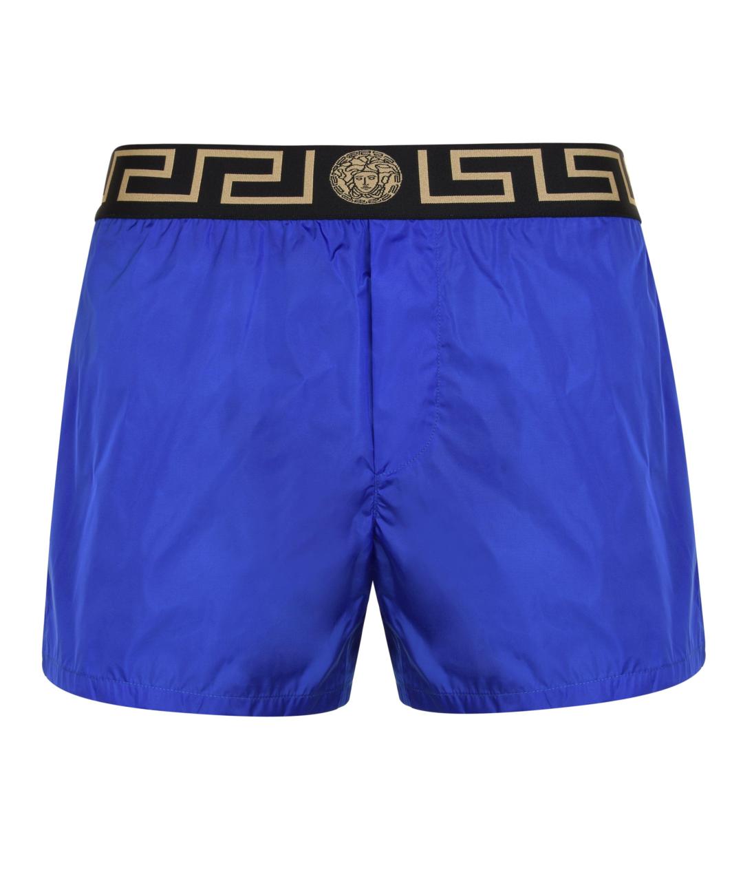 VERSACE Синие полиэстеровые шорты, фото 8