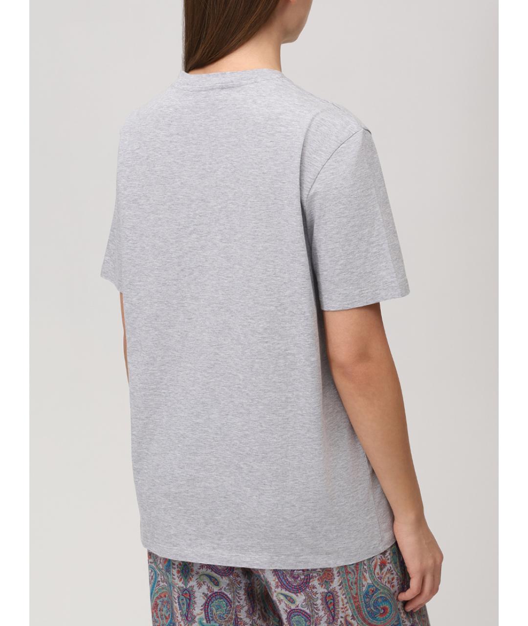 ETRO Серая хлопковая футболка, фото 3