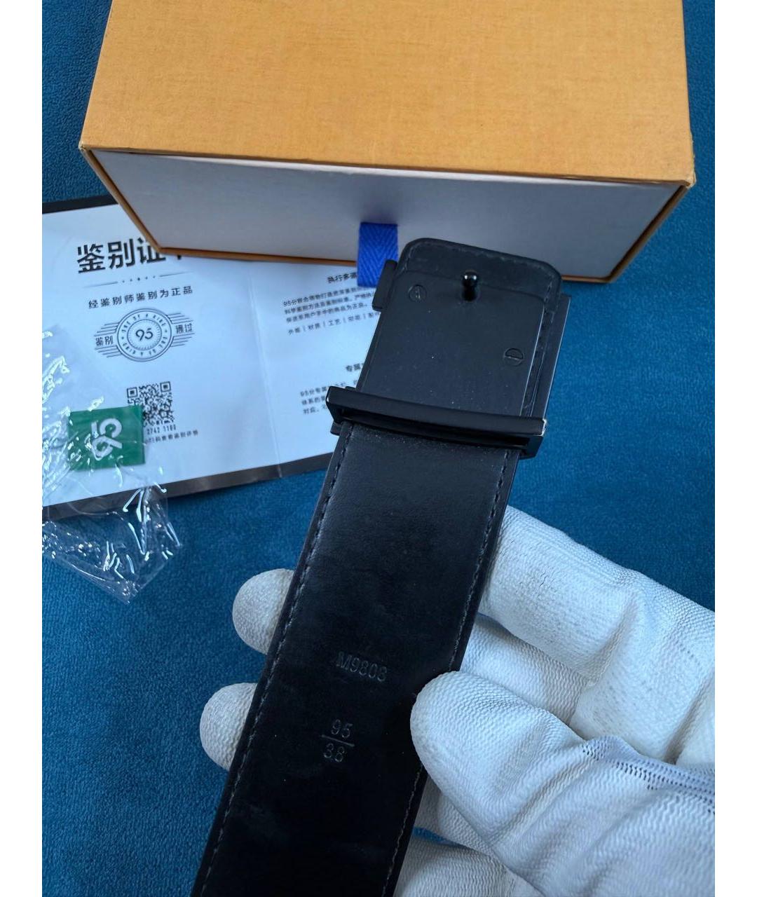 LOUIS VUITTON Черный ремень, фото 4