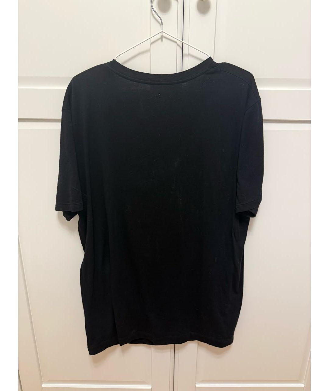 GUCCI Черная хлопковая футболка, фото 2