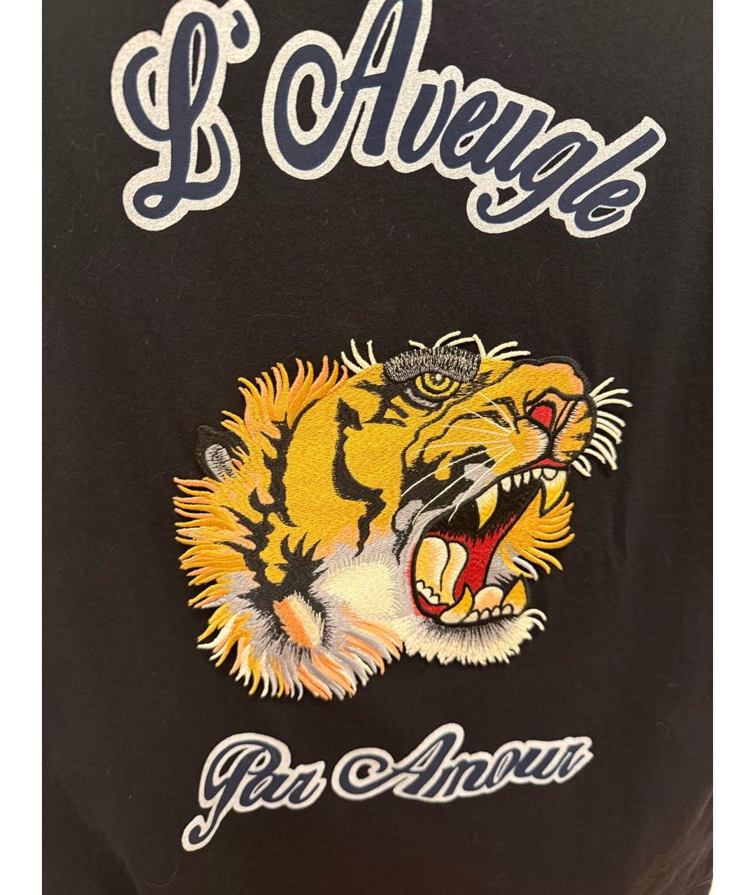 GUCCI Черная хлопковая футболка, фото 4