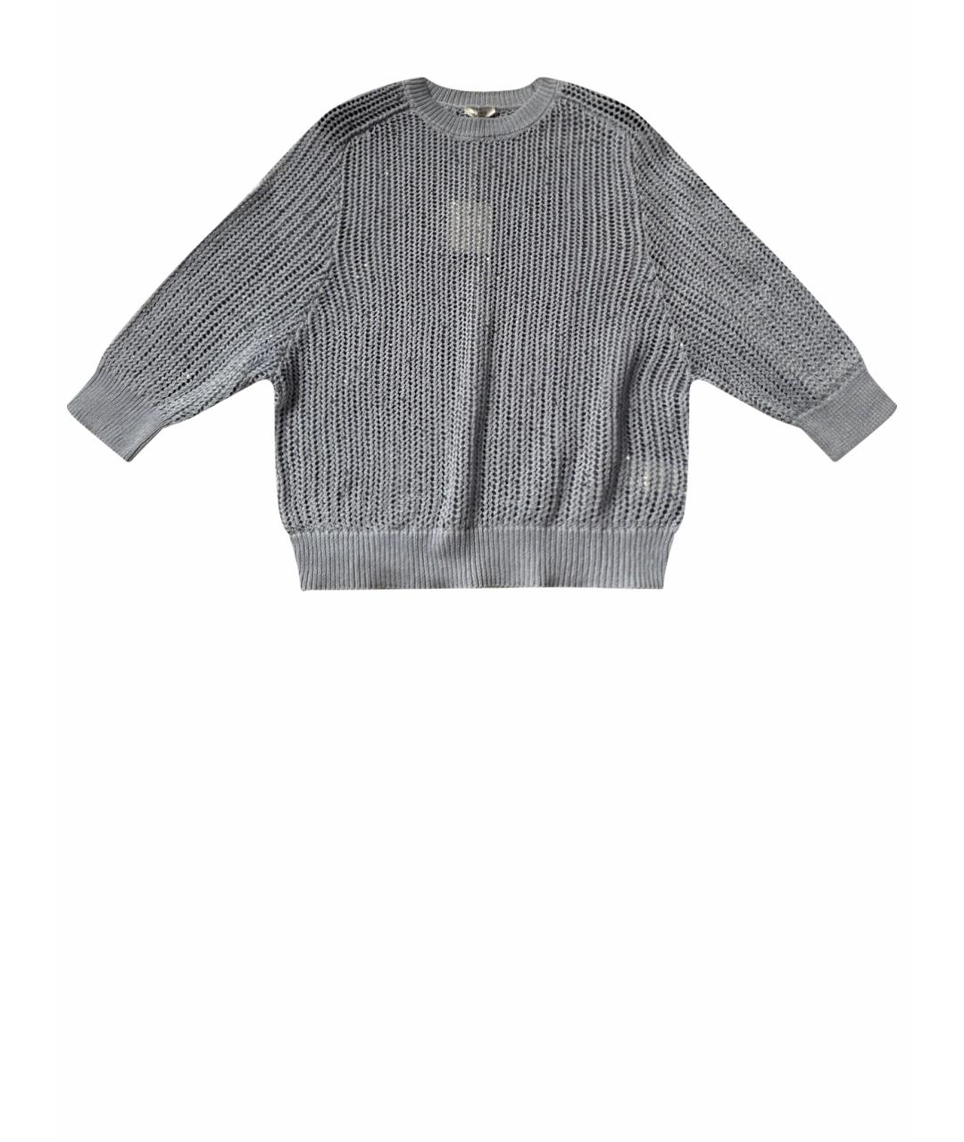 PESERICO Голубой хлопковый джемпер / свитер, фото 1