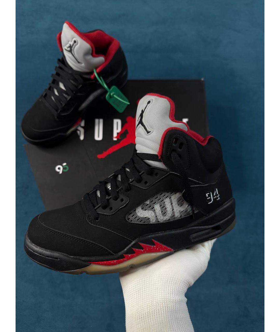 JORDAN Черные высокие кроссовки / кеды, фото 7