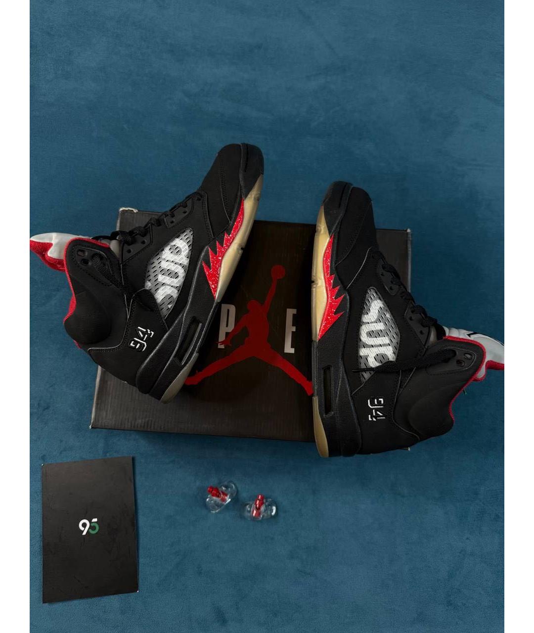 JORDAN Черные высокие кроссовки / кеды, фото 3