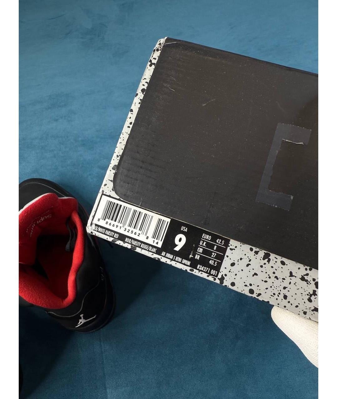 JORDAN Черные высокие кроссовки / кеды, фото 6