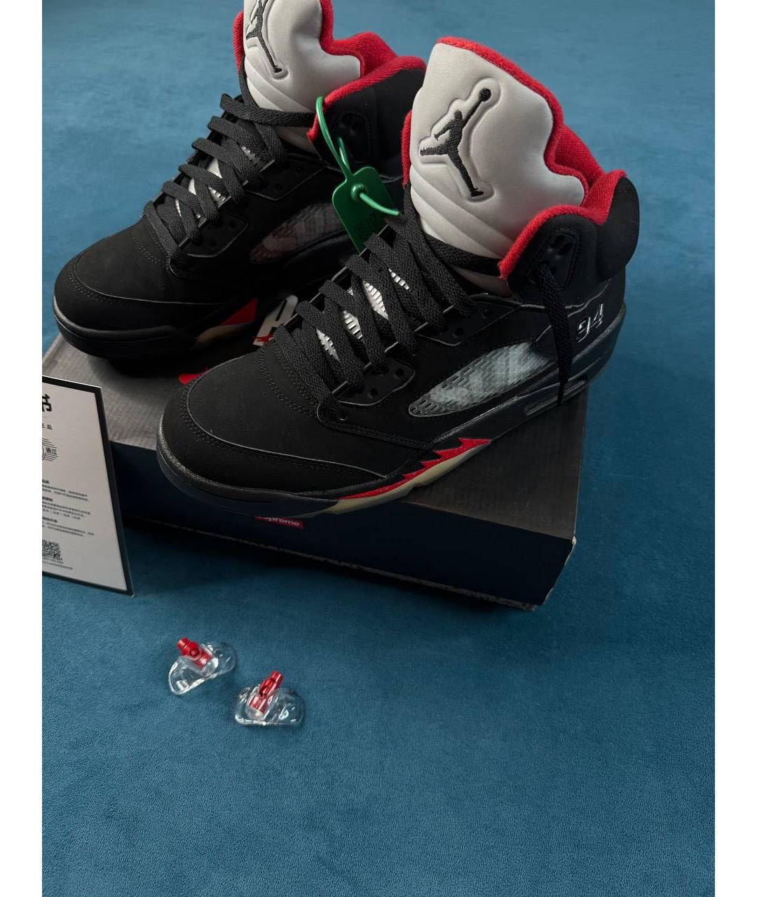 JORDAN Черные высокие кроссовки / кеды, фото 2