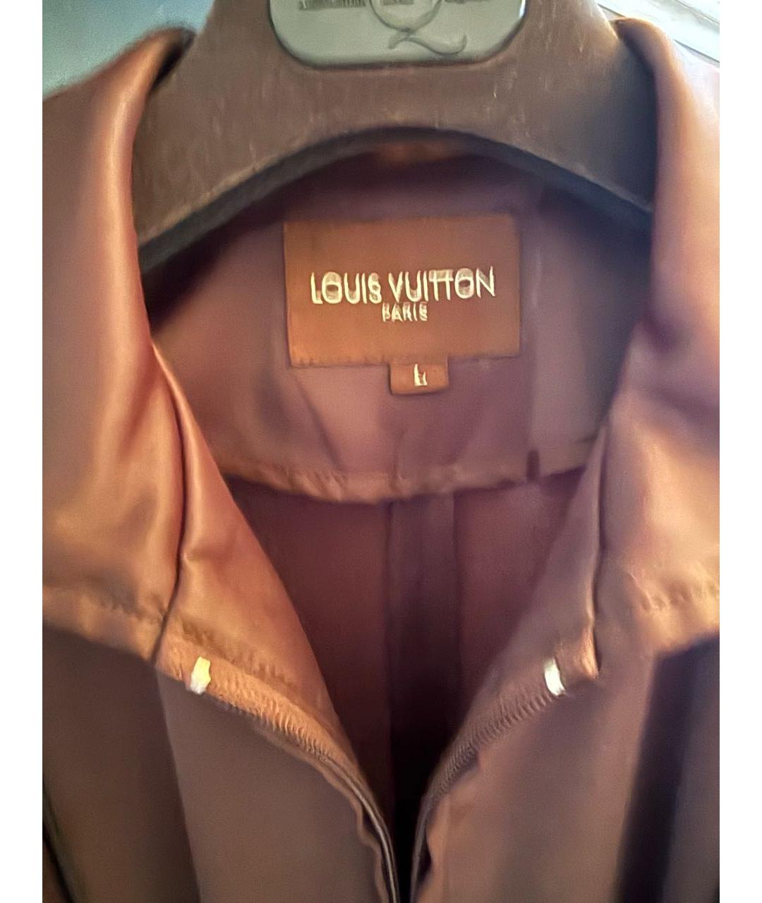 LOUIS VUITTON Коричневое атласное повседневное платье, фото 3