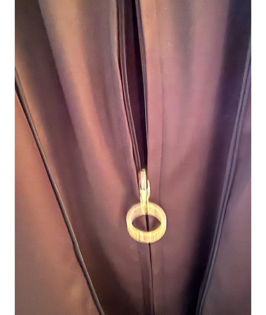 LOUIS VUITTON Коричневое атласное повседневное платье, фото 4