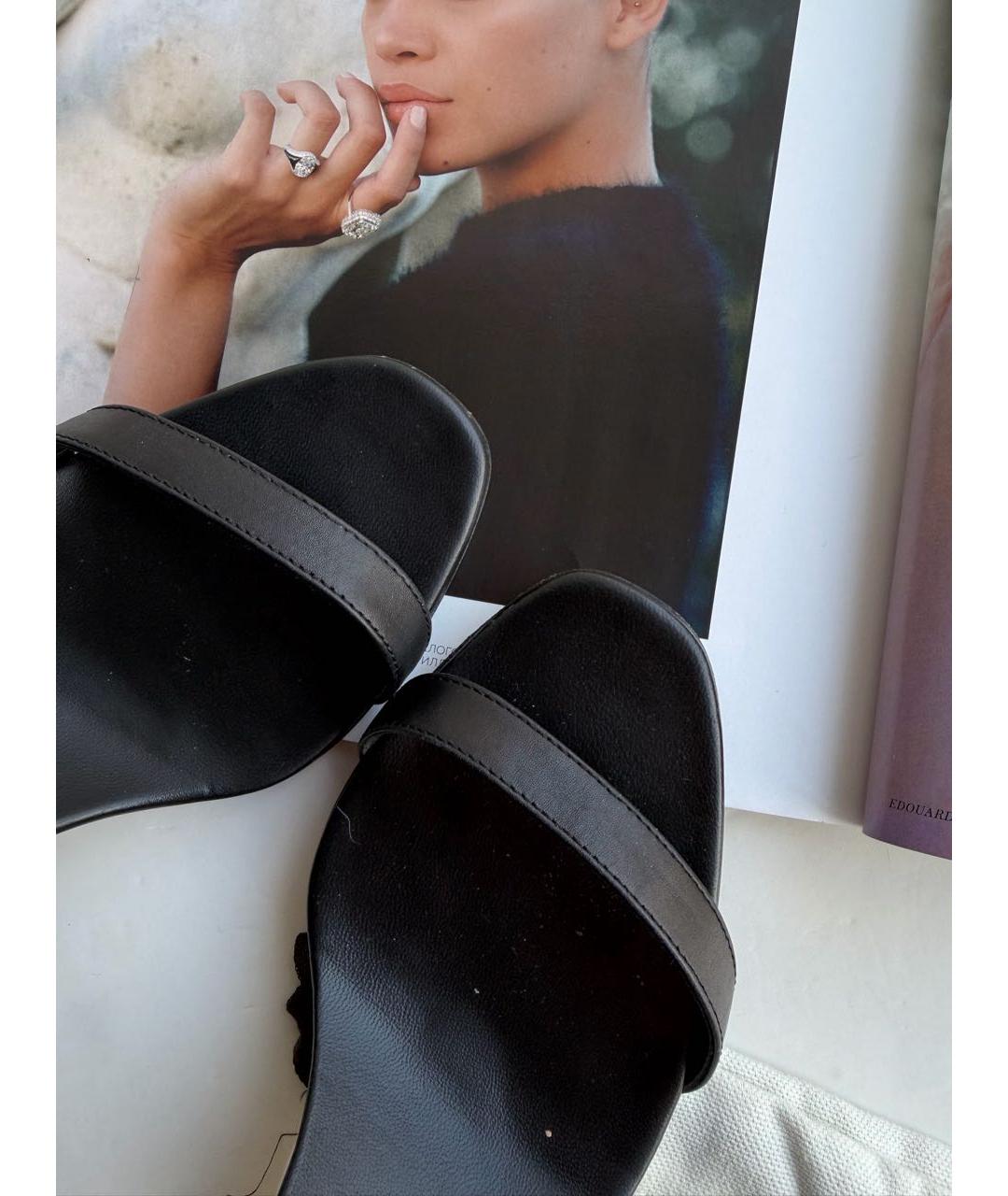 BALMAIN Черные кожаные босоножки, фото 7