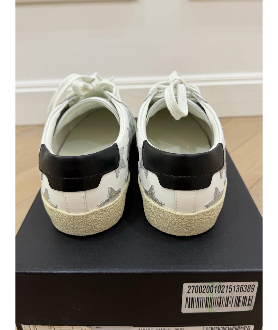 SAINT LAURENT Белые кожаные кеды, фото 4