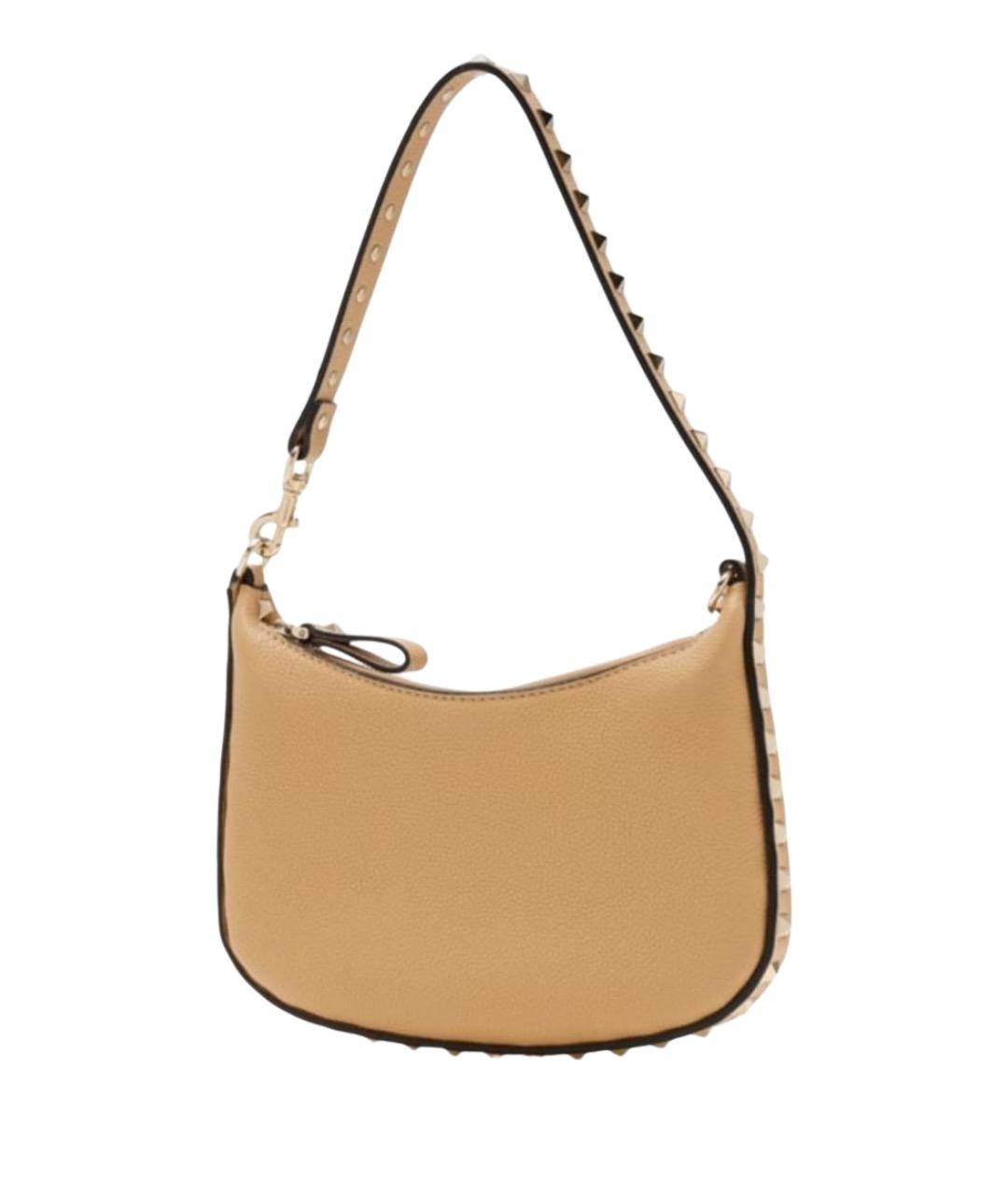 VALENTINO Бежевая кожаная сумка через плечо, фото 1