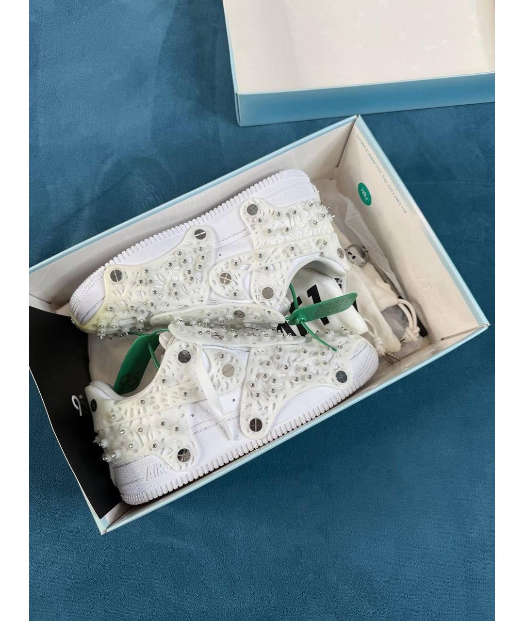 NIKE Белые кожаные кроссовки, фото 7