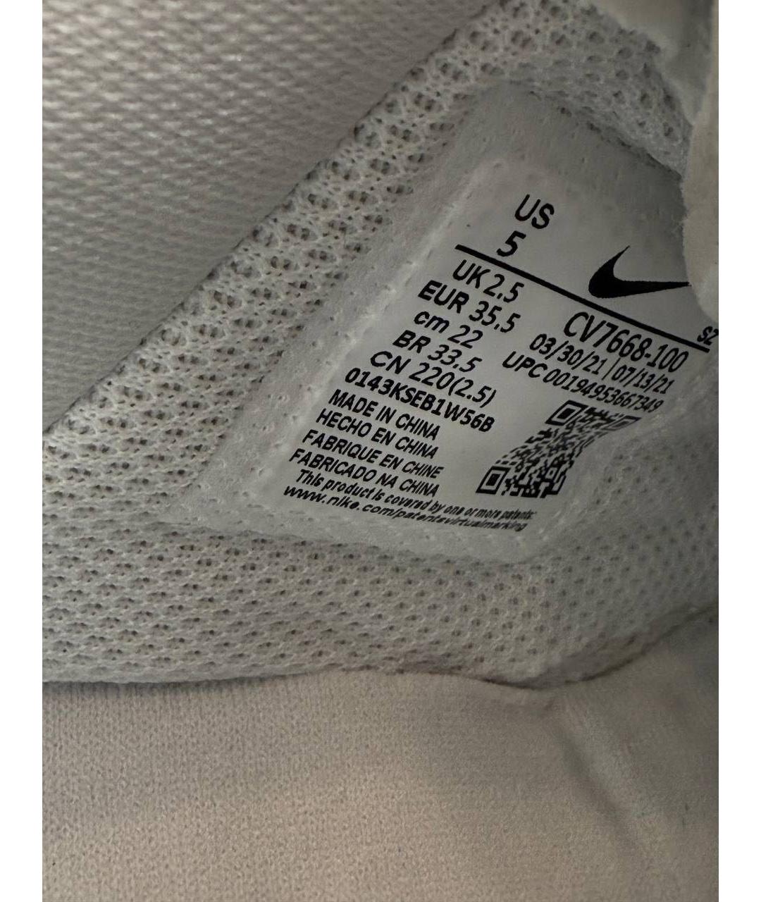 NIKE Белые кожаные кроссовки, фото 5