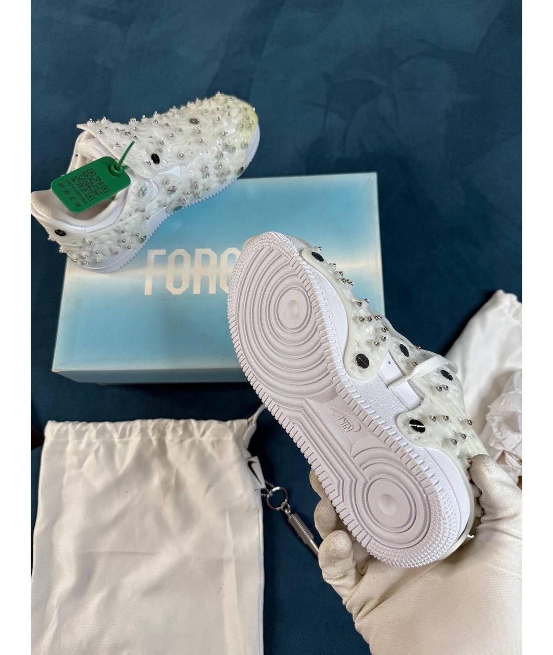 NIKE Белые кожаные кроссовки, фото 4