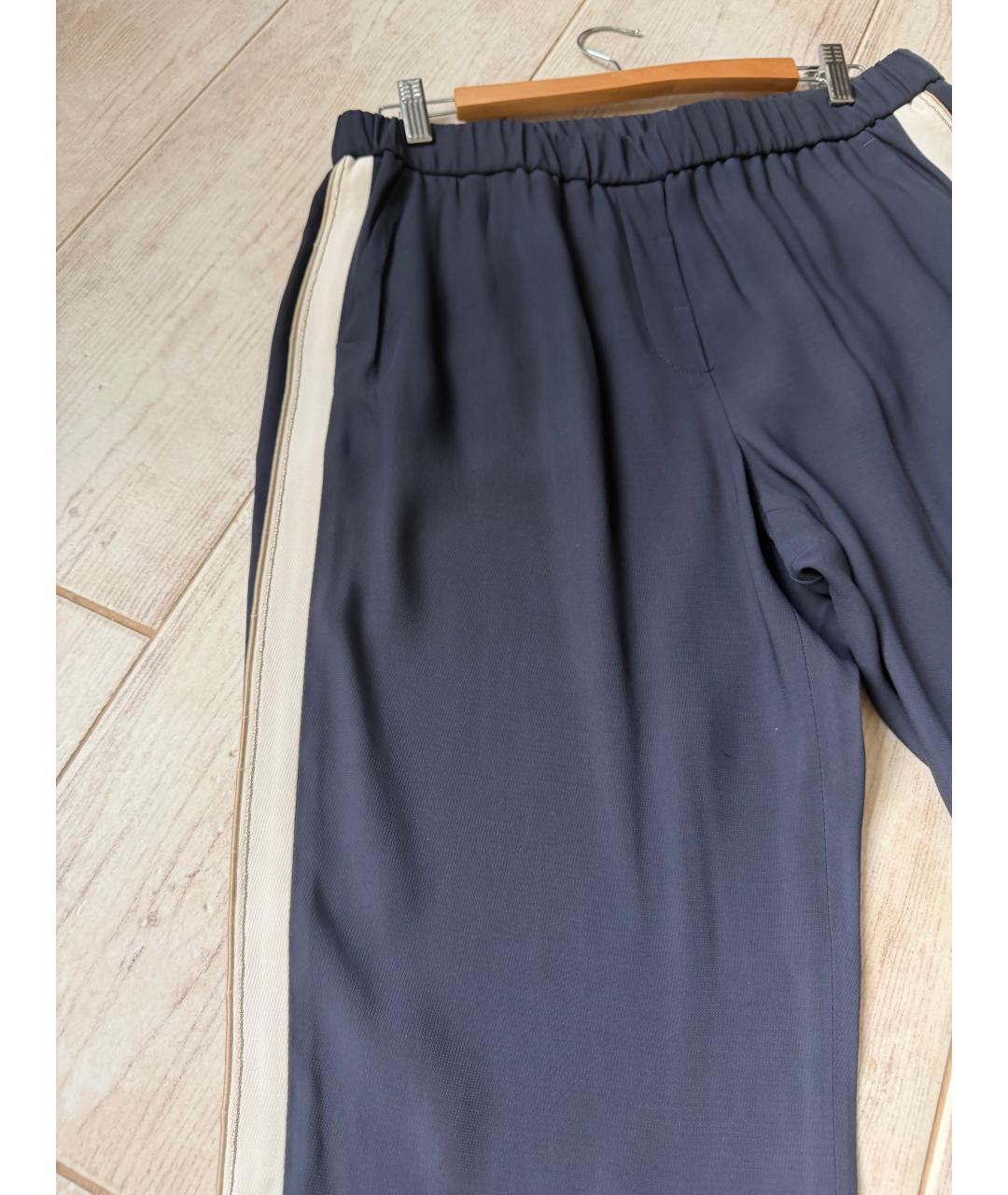 PESERICO Темно-синие прямые брюки, фото 3
