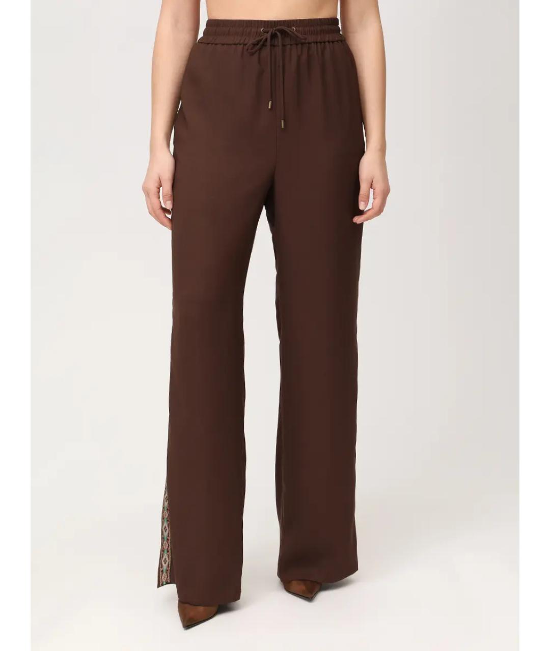 ETRO Коричневые прямые брюки, фото 4