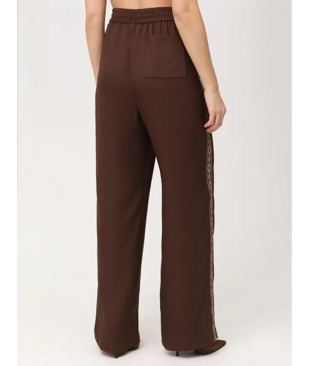 ETRO Коричневые прямые брюки, фото 3