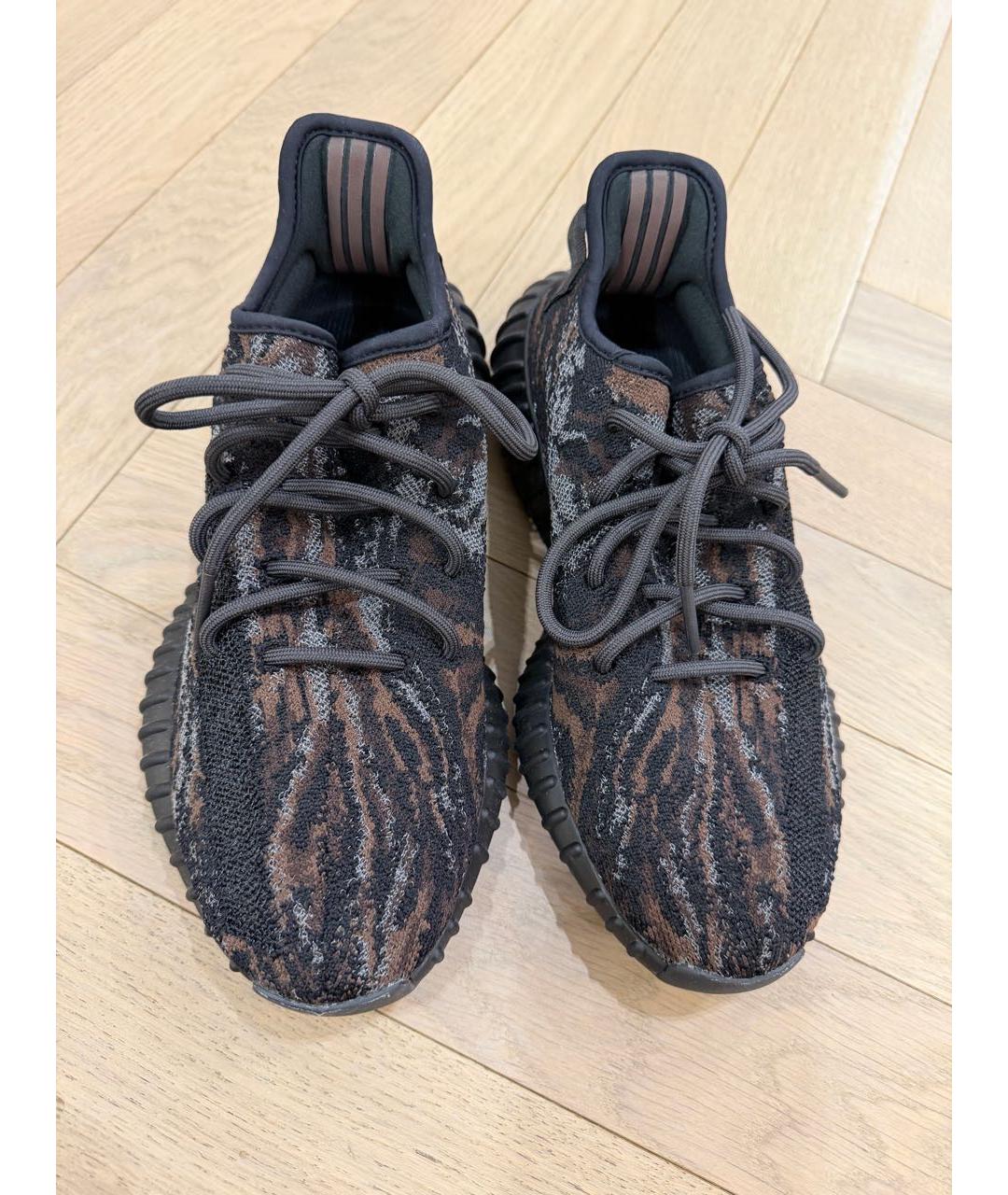 ADIDAS YEEZY Коричневые текстильные низкие кроссовки / кеды, фото 2