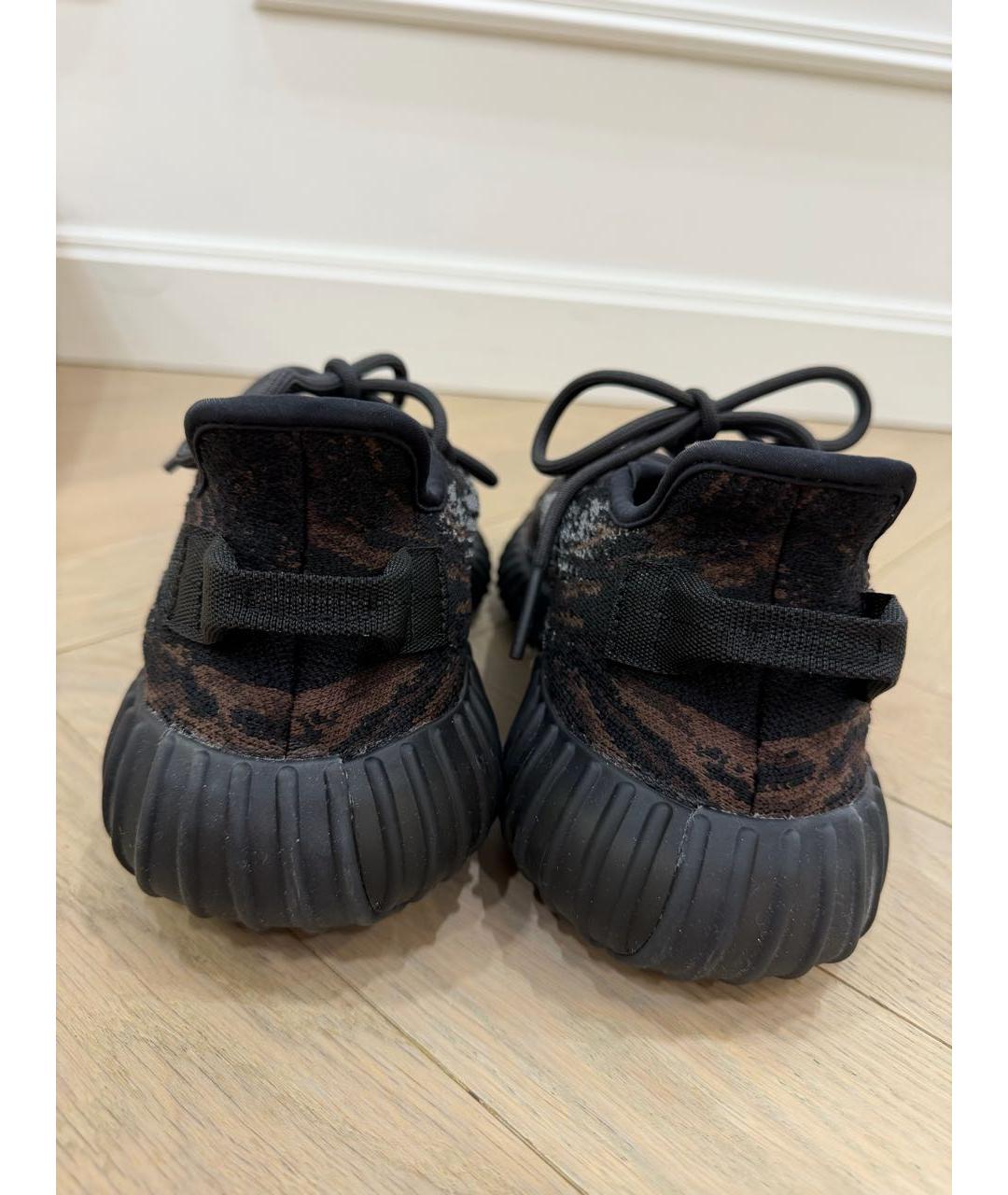 ADIDAS YEEZY Коричневые текстильные низкие кроссовки / кеды, фото 4