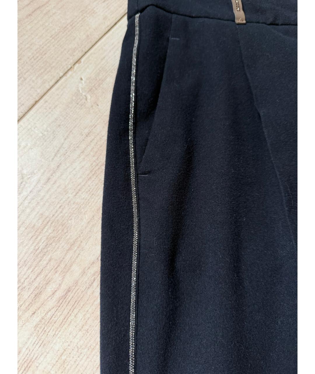 PESERICO Черные брюки узкие, фото 4
