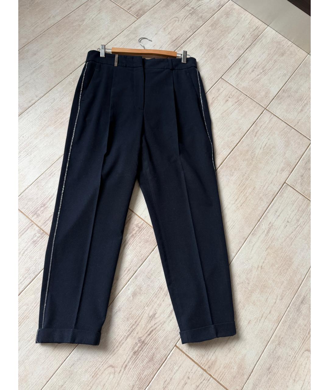 PESERICO Черные брюки узкие, фото 6