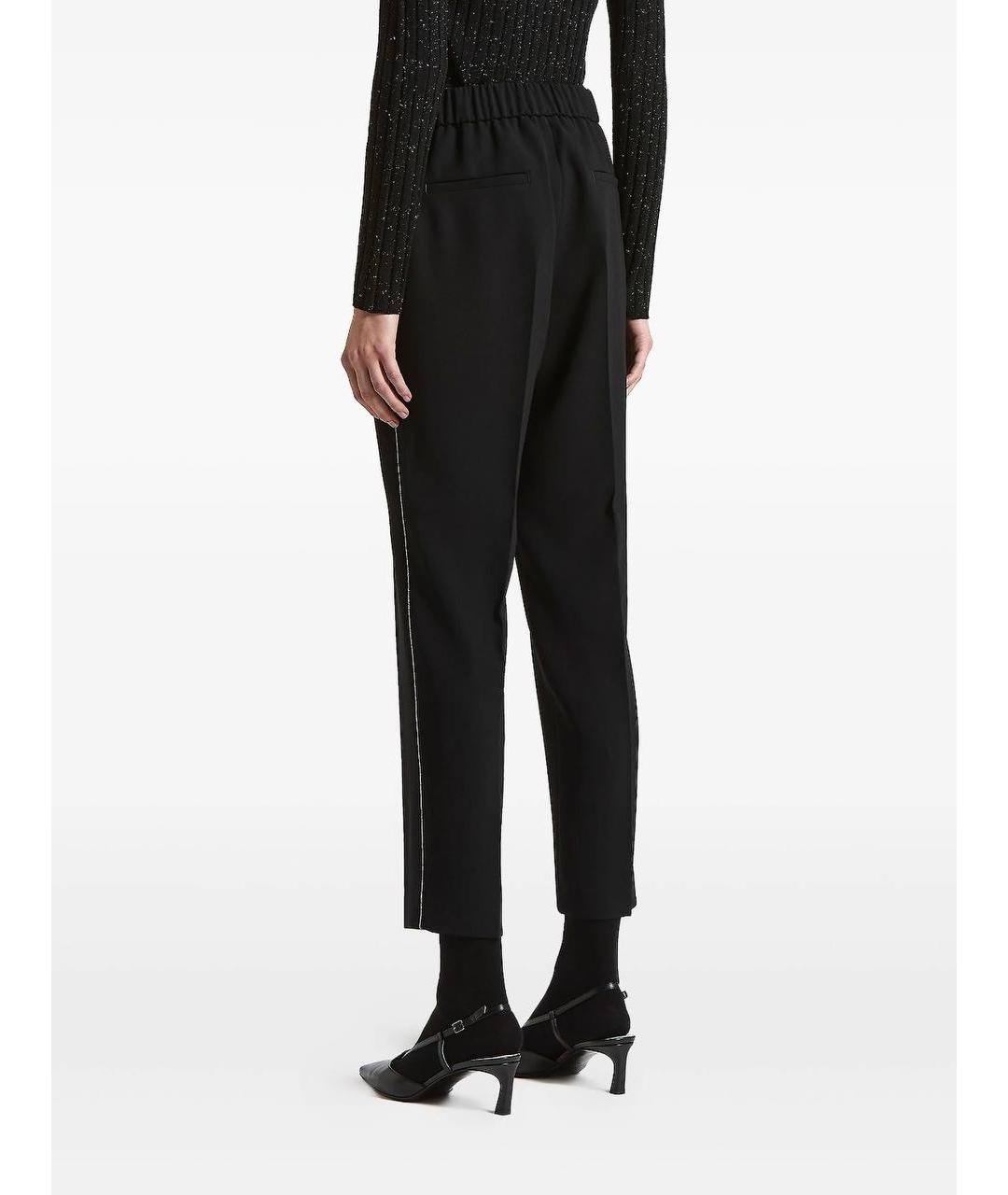 PESERICO Черные брюки узкие, фото 2