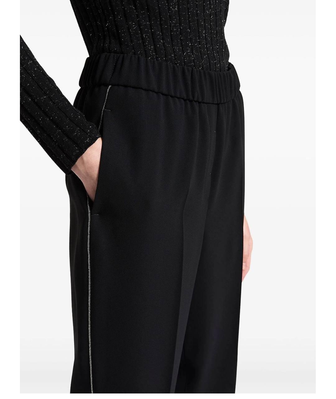 PESERICO Черные брюки узкие, фото 3