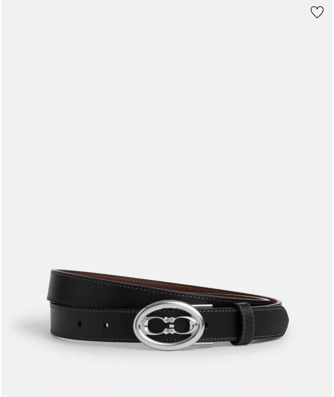 COACH Черный кожаный ремень, фото 7